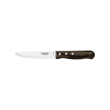 CUCHILLO JUMBO ASADO SIN PUNTA POLYWOOD CAFÉ ACERO INOXIDABLE PLATEADO/CAFÉ 5 in/13 cm TRAMONTINA