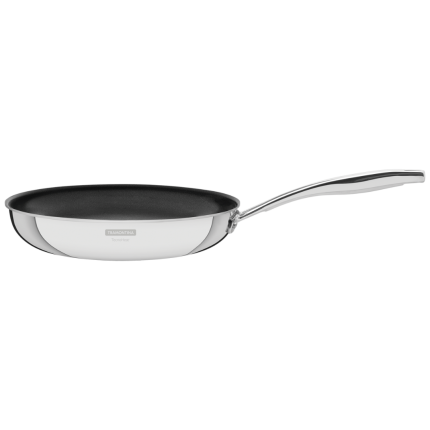 SARTÉN ANTIADHERENTE CUERPO TRIPLE CON MANGO GRANO DE ACERO INOXIDABLE PLATEADO/NEGRO 12 in/30 cm 3.4 l TRAMONTINA